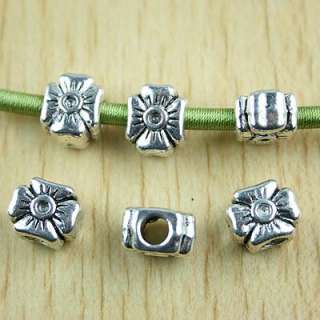 20 Tibetan silver cross spacer bead fit bandora h1414  