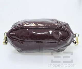 Coach Eggplant Purple Patent Leather Madison Lindsey Satchel  