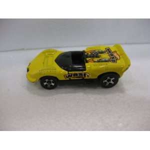 Yellow Hotwheels Wasp Two Seater Street Racing Matchbox Car Die Cast 