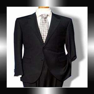 Valentino $1595 Black Hairline Stripe Mens Suit  