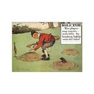  Rules of Golf Rule XVIII   Poster by Charles Crombie 