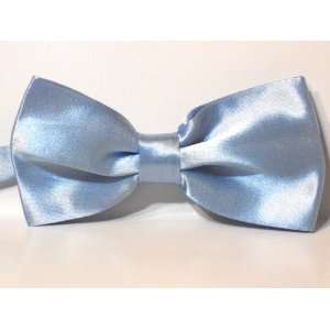  Satin clip on mens bow tie (Sky Blue) 