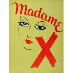  1929 Movie Ad Madame X Barrymore MGM Film RARE SUPERB 
