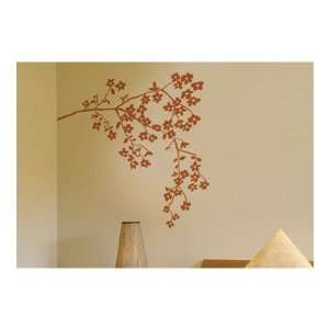  Spot Coastline Blossoms Wall Decal Color Brown
