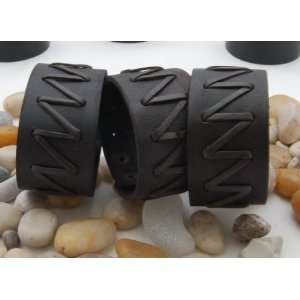  Leather Wristband 75018 in Brown