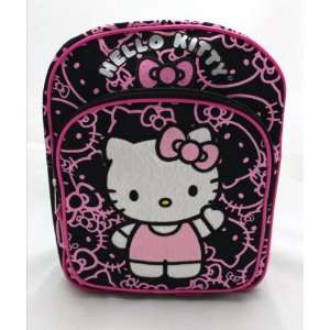  Hello Kitty BLACK GLITTER FACE School 10 Mini Backpack 