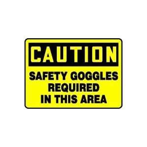 CAUTION SAFETY GOGGLES REQUIRED IN THIS AREA 10 x 14 Dura Aluma Lite 