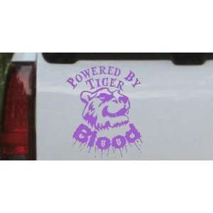 Purple 16in X 19.2in    Powered By Tiger Blood Funny Car Window Wall 