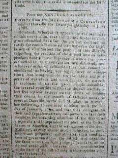 1788 New York City newspaper KENTUCKY separates from VIRGINIA to form 