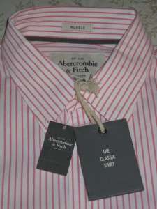 New Mens Abercrombie & Fitch Classic Button Down Shirt Shirts XL 