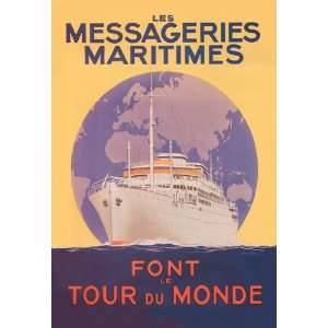 Take a Cruise around the World with Les Messageries Maritimes 20x30 