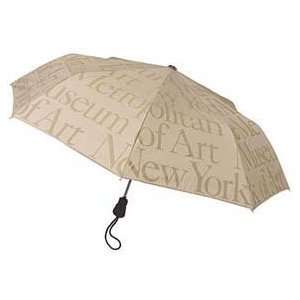  The Metropolitan Museum of Art Logo Beige Umbrella 