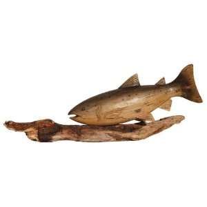 Carved Wooden Salmon Fish Decoy 