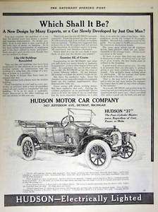 1913 Hudson 37 automobile Which Shell it Be? 2 pg. AD  