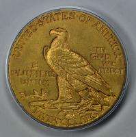 1911 $5 Gold Indian PCGS AU58 * 1st Generation Rattler Holder 