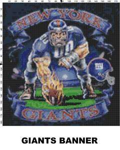 NFL New York Giants Mascot cross stitch pattern  