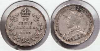 1936 10 ct Canadian Silver Dime ~ #6  