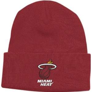   Heat Adidas NBA Basic Logo Red Cuffed Knit Hat