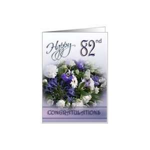  82nd Happy Birthday   Blue Bouquet Card Toys & Games
