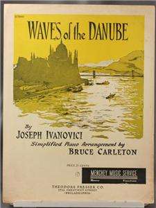 Vintage Sheet Music Waves Danube Joesph Ivanovici 1947  