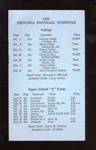 1955 Principia Official Football Schedule  