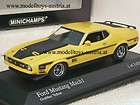 Ford Mustang Fastback Mach I 1971 yellow 143 MINICHAMPS