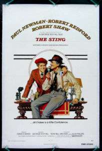 THE STING * 1SH ORIGINAL MOVIE POSTER 1973  