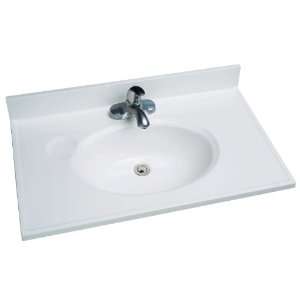   Doverstone Marble Lavatory Vanity Top with Recessed Sink, White 8929 2