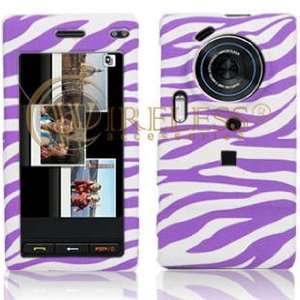  Purple / White Zebra Rubberized Cover for T Mobile Samsung 