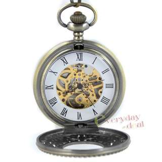 Luxury Flavor Carving Pocket Watch Hollow Mechanical HQ  