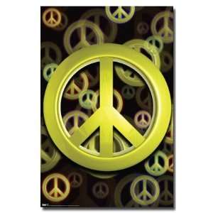  Peace Signs Collage Hippie Wall Poster 22.5X34 9391