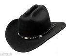   Crushable Cattleman Cowboy Hat Wool Felt Made In USA Hat band Conchos