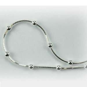  NEXUS ITALY.925 Sterling Silver 020 Gauge Snake Chain with 