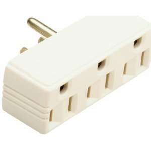   697ICC20 Triple Outlet Adapter Ivory 15Amp 3 Wire