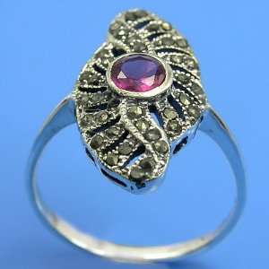   Marcasite Gemstone Ring Size 10  Arts, Crafts & Sewing