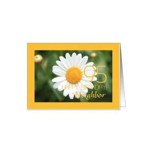  95th Birthday card Neighbor, white daisy Card Health 