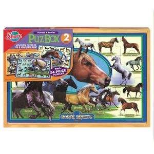    S&S Worldwide 2 in 1 Puzzle Box, Horse Breeds