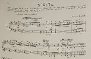 HAYDN SONATA #11 Vintage Classical Piano Sheet Music  