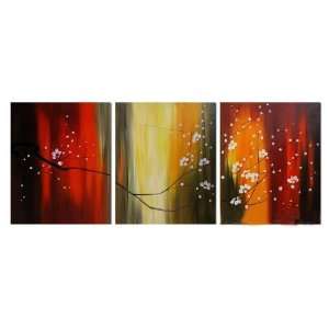  Abstract Branches   3 Piece Canvas Oil Painting 