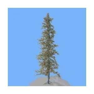  6 Pre Lit Silver Tinsel Pistol Pine Artificial Christmas 