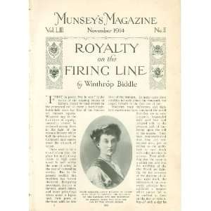  1914 World War I Royalty on Fire Line 