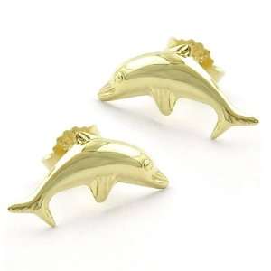  Earring, Dolphins, 9K Gold DE NO Jewelry