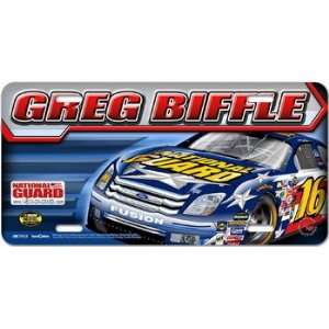  Greg Biffle Nascar Driver License Plate