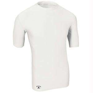  Tight Fit Compression Short Sleeve Tee, Large, White 
