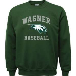 Wagner Seahawks Forest Green Baseball Arch Crewneck Sweatshirt  