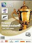 NEW ZEALAND v FRANCE RUGBY WORLD CUP FINAL 2011 PROGRAM