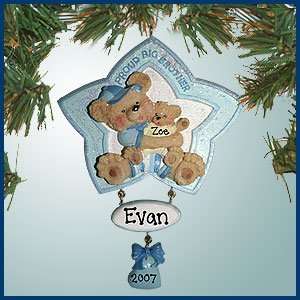  Personalized Christmas Ornaments   Proud Big Brother Bear 