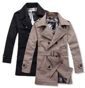 2011 Men Winter Fashion Slim Fit Trench Coat Jacket Size S M L XL 
