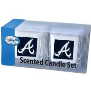  Atlanta Braves 2 Pack Vanilla Scented Candles   MLB 