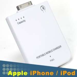 White 2800mAh Ext External Portable Mobile Battery Backup Spare Extra 